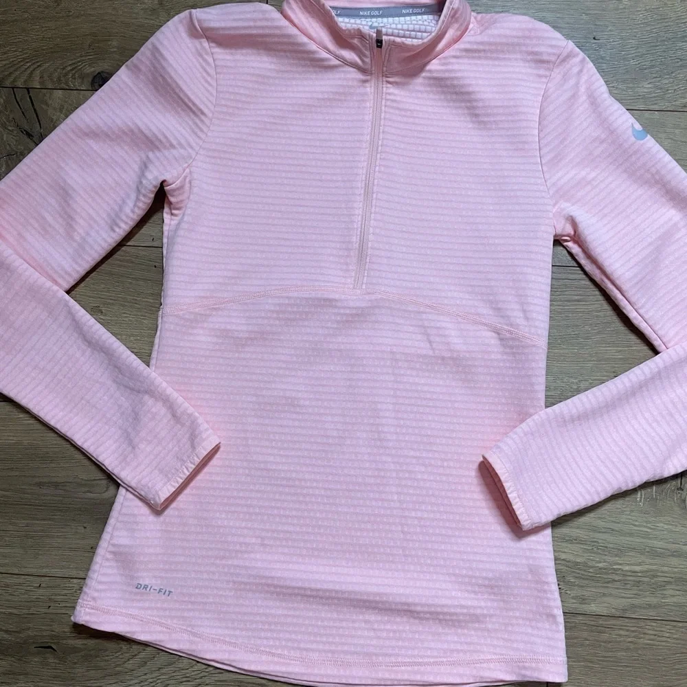 NIKE 1/2 Zip Lucky Azalea women's golf sweatshirt salmon Size XSMALL